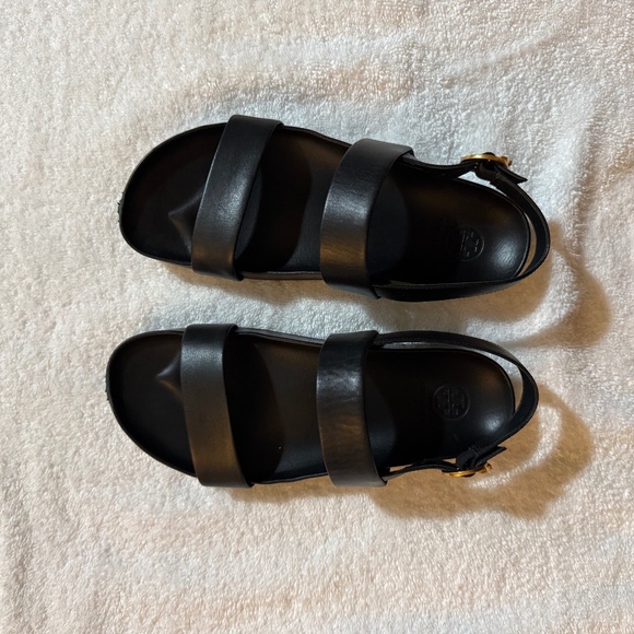 TORY BURCH Calf Leather Sport Sandals, Color Black,  Size 8 (Style No 88339) - Picture 12 of 16